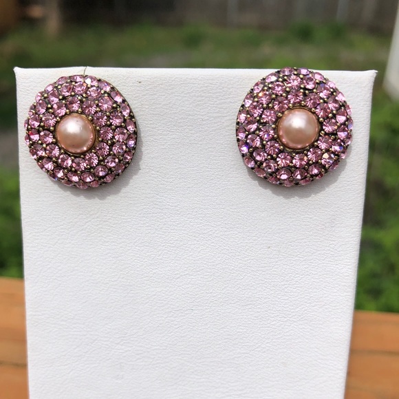 Heidi Daus Jewelry - Heidi Daus pink Posh & Proper Earrings NIB